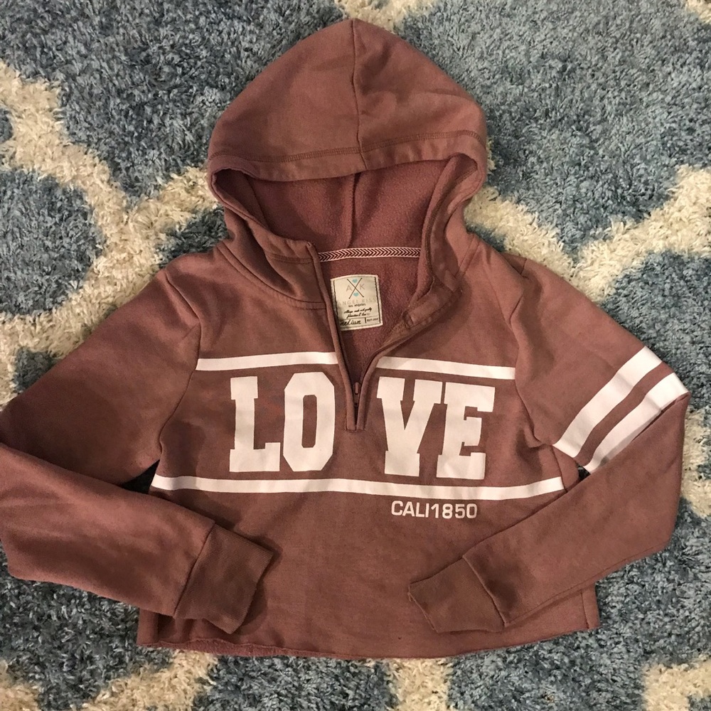Cropped Muave Hoodie